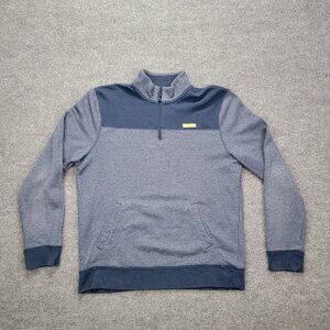 Prince & Fox Sweater‎ Mens XL Blue 1/4 Zip Pullover Preppy Casual Golf